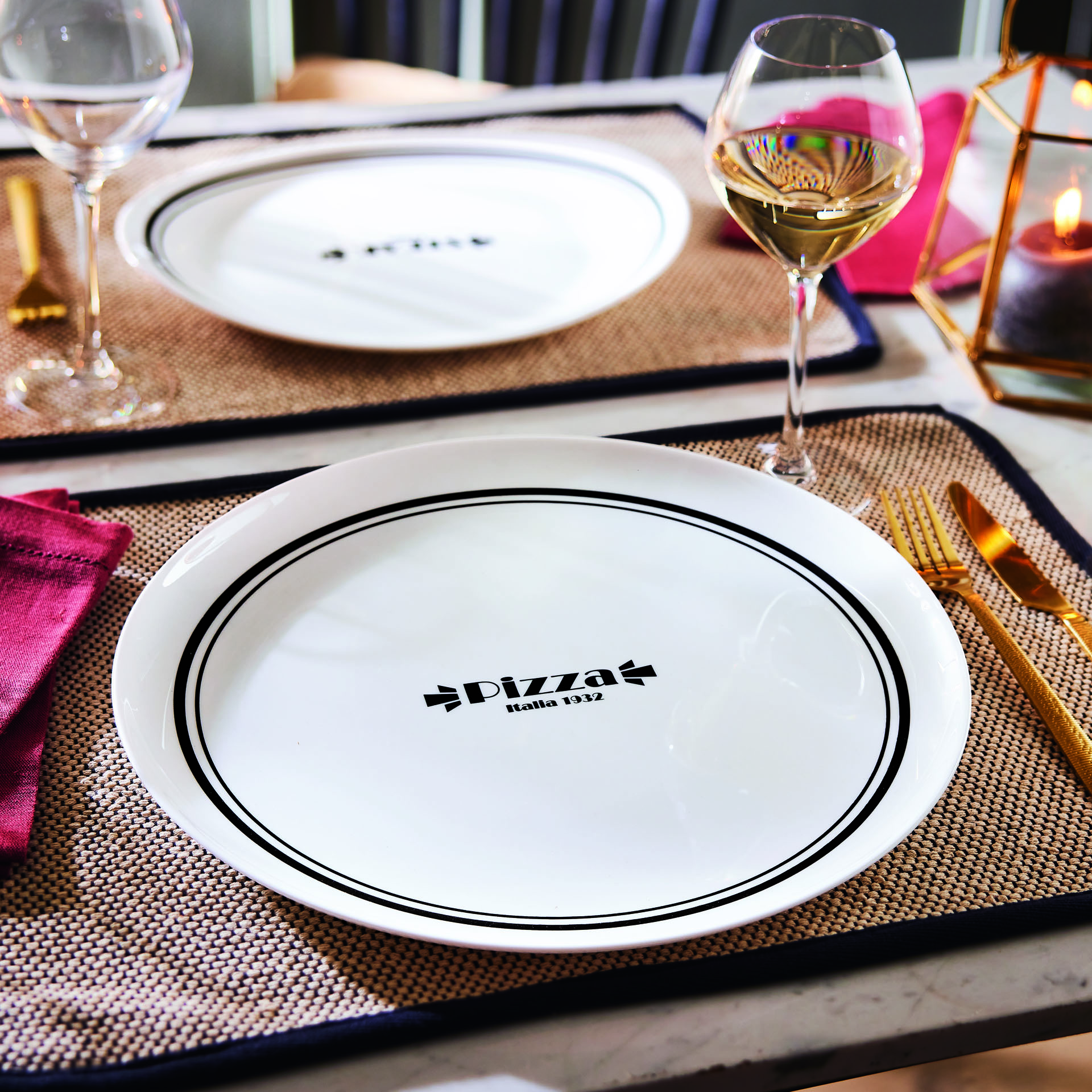 The Taste Of A Man 32cm×41cm Dinner plate Pizza Friends Time 32 cm LUMINARC