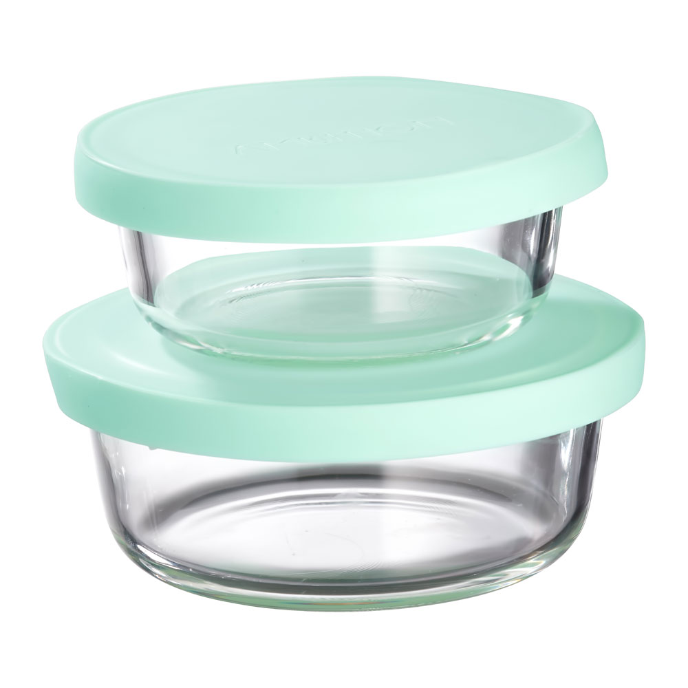 Set of 2 glass casserole baking dish heatresistant with silicone lid
