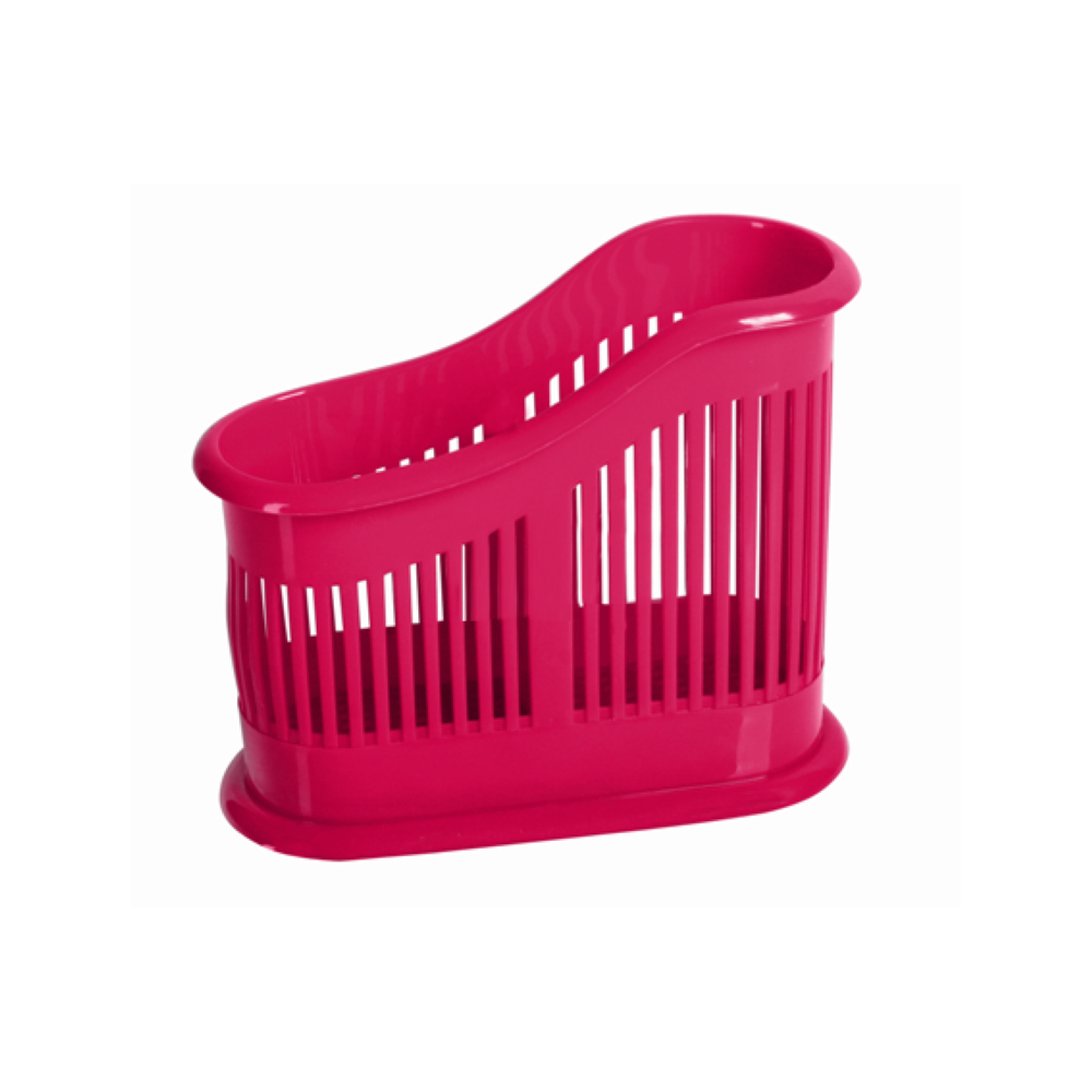 2chamber cutlery drainer SOLEO, red