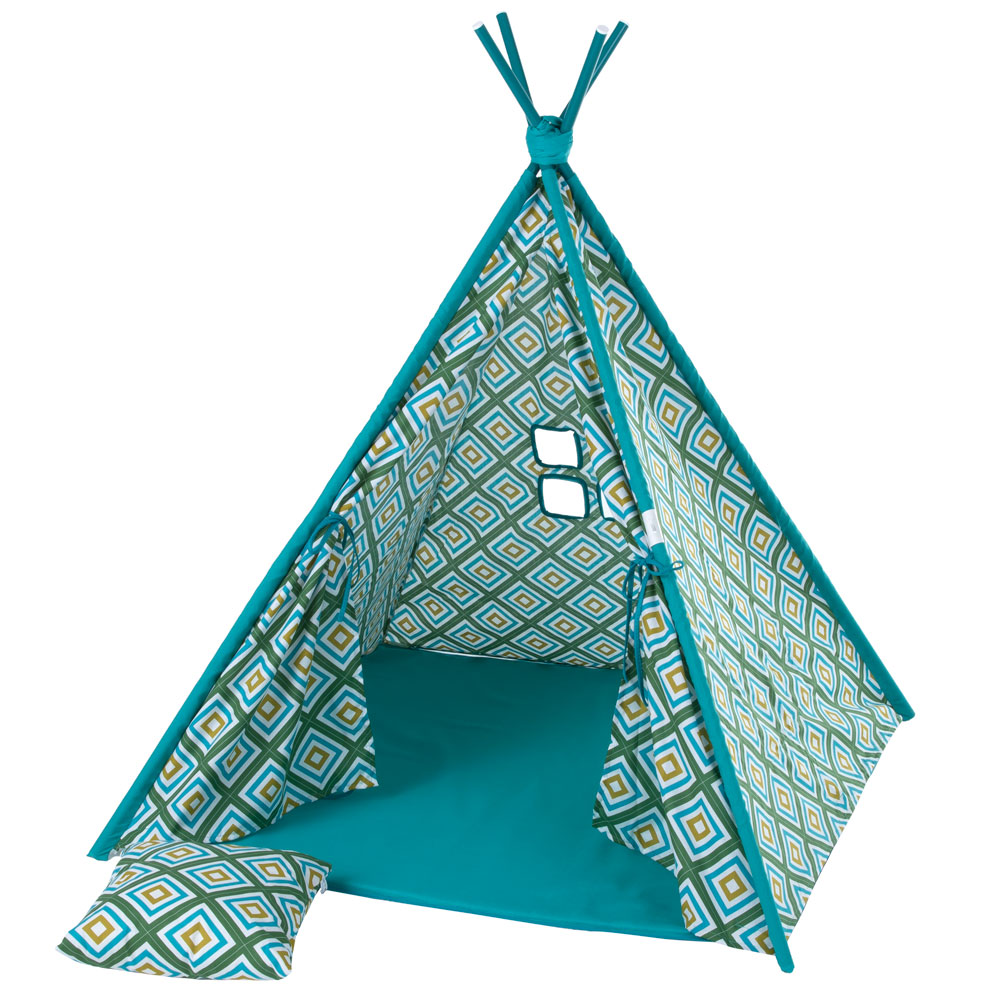 Teepee tent with pillow and mat Rhombi L06821PB 100 x 100 x 148 cm PATIO